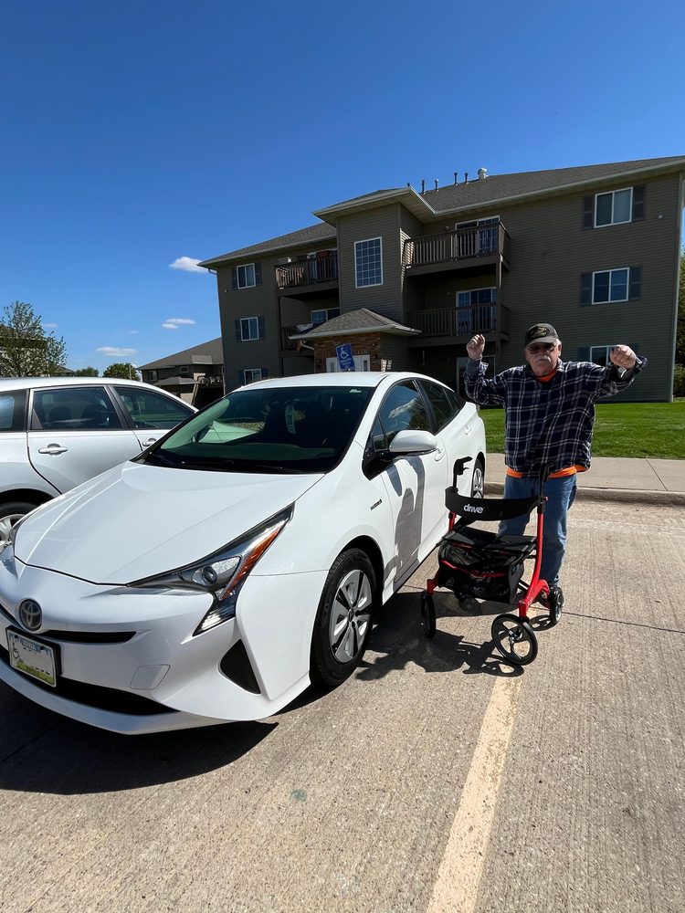 Rich with his restored Toyota Prius